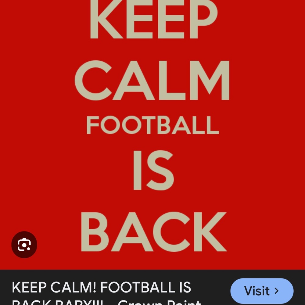 Red Keep Calm Football Poster